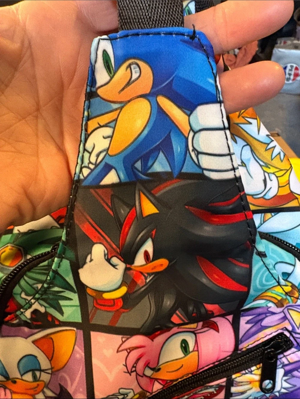 Multicolor Sonic Characters Kids Sling Backpack - Unbranded